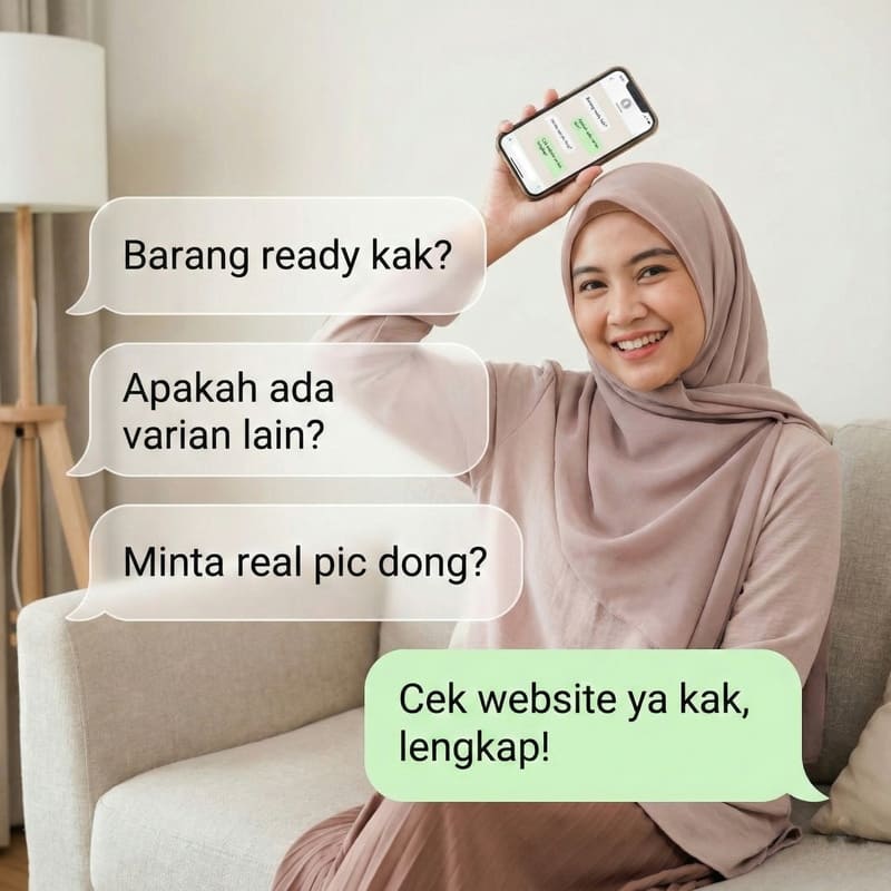 Ilustrasi Chat dengan Customer